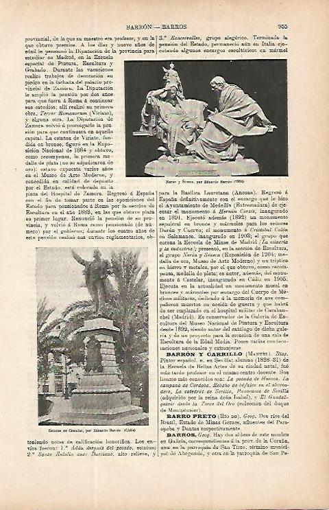 LAMINA ESPASA 9796: Esculturas de Eduardo Barron