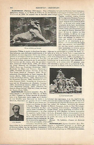 LAMINA ESPASA 9797: Esculturas de F. A. Bartholdi