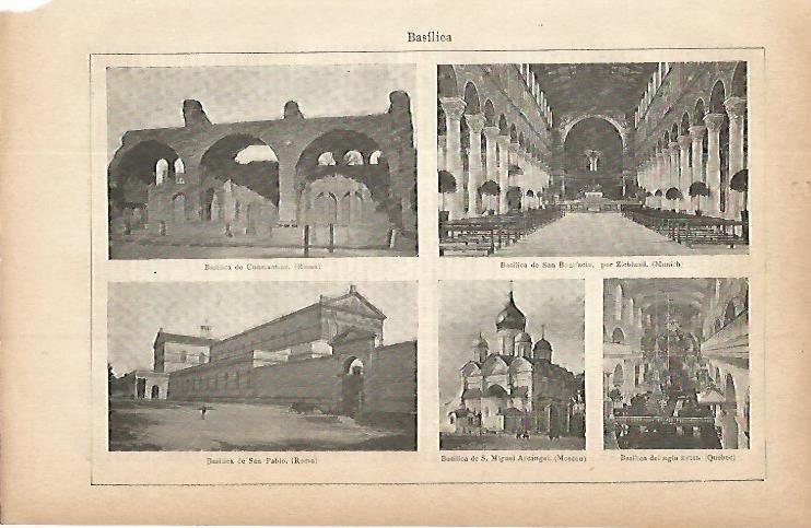 LAMINA ESPASA 9813: Basilicas en Roma Munich Moscu y Quebec
