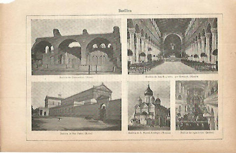 LAMINA ESPASA 9813: Basilicas en Roma Munich Moscu y Quebec