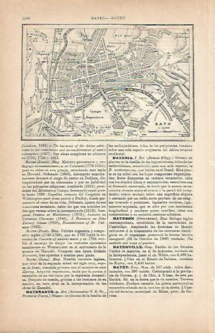 LAMINA ESPASA 9829: Plano de Bath Inglaterra