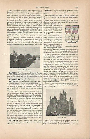 LAMINA ESPASA 9830: Escudo Abadia y Catedral de Bath Inglaterra