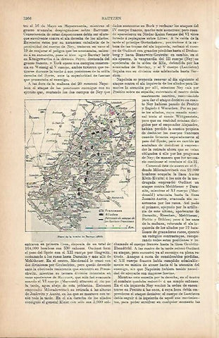 LAMINA ESPASA 9843: Mapa de la Batalla de Bautzen en 1813