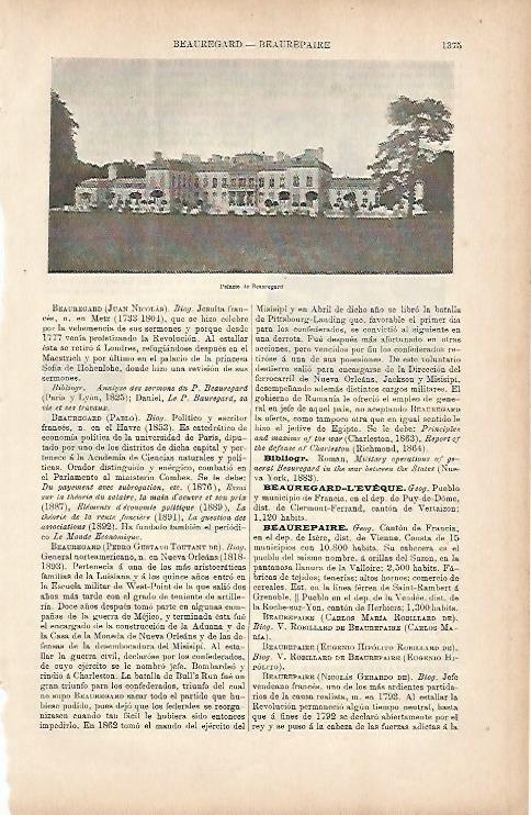 LAMINA ESPASA 9860: Palacio de Beauregard Francia