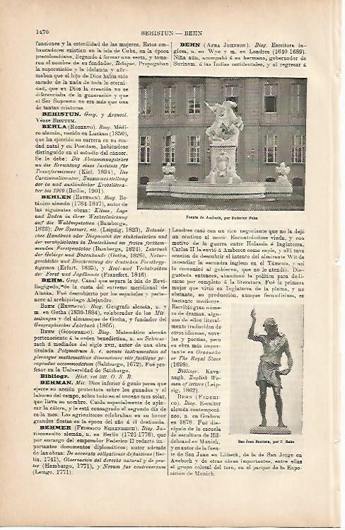 LAMINA ESPASA 9878: Esculturas hechas por F. Behn