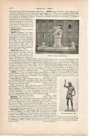 LAMINA ESPASA 9878: Esculturas hechas por F. Behn