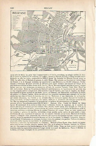 LAMINA ESPASA 9882: Plano de Belfast Irlanda