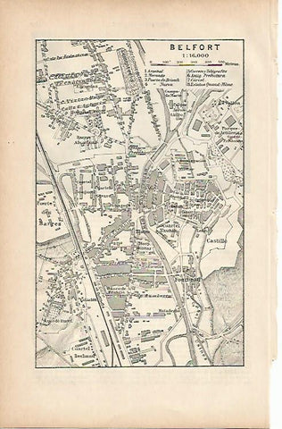 LAMINA ESPASA 9883: Plano de Belfort Francia