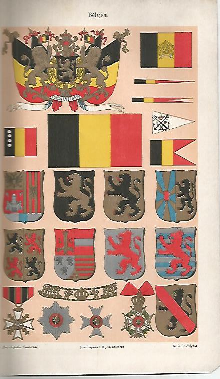 LAMINA ESPASA 9889: Escudos de Belgica