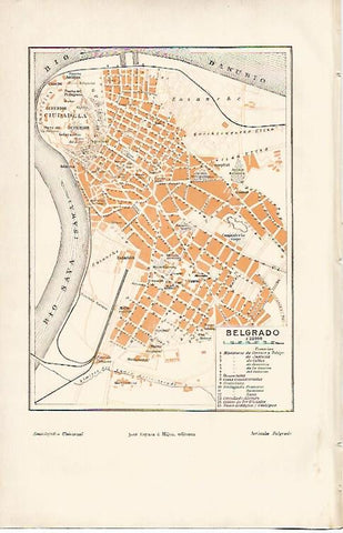 LAMINA ESPASA 9891: Mapa de BelgradoSerbia