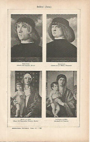 LAMINA ESPASA 9903: Autorretratos y obras de J. Bellini