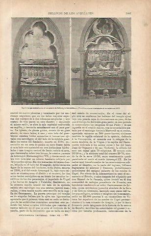 LAMINA ESPASA 9908: Sepulcros del monasterio de Bellpuig Lleida