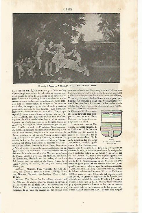 LAMINA ESPASA 9927: El tocador de Venus por Albani