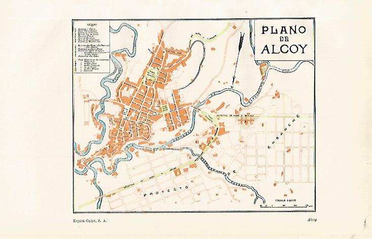 LAMINA ESPASA 9973: Plano de Alcoy Alicante