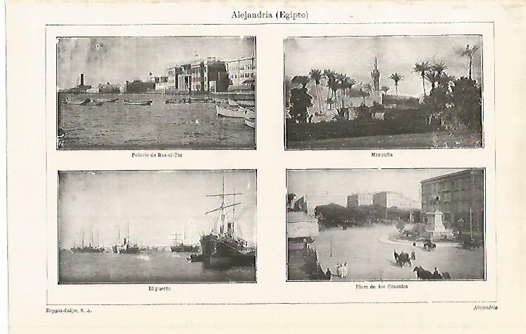 LAMINA ESPASA 9984: Vistas de Alejandria Egipto