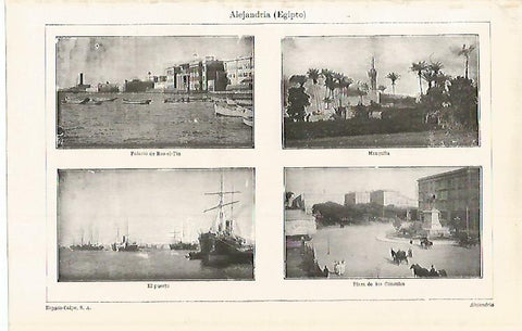 LAMINA ESPASA 9984: Vistas de Alejandria Egipto