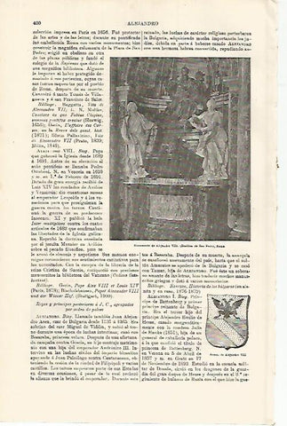 LAMINA ESPASA 9987: Monumento a Alejandro VIII