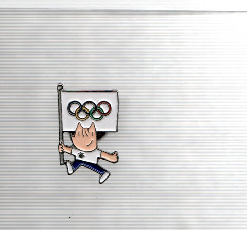 Pins: Cobi con la bandera olimpica