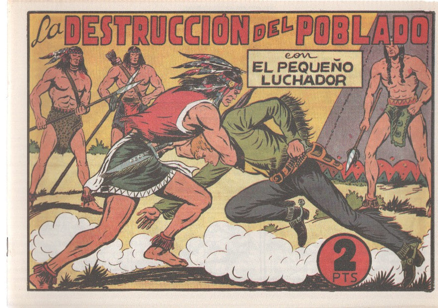 Facsimil: El Pequeño Luchador numero 061: La destruccion del poblado