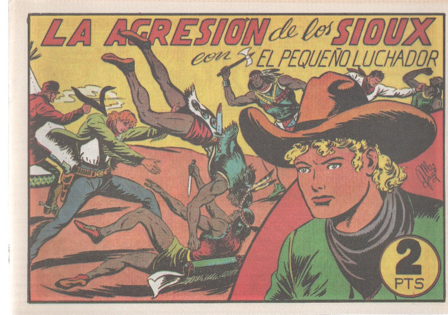Facsimil: El Pequeño Luchador numero 063: La agresion de los sioux