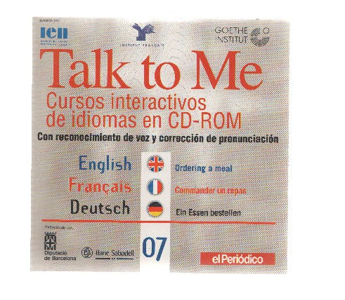 CD-Rom: Curse de Idiomas TALK TO ME Numero 07: Ordening a Meal
