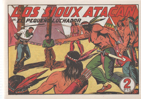 Facsimil: El Pequeño Luchador numero 104: Los sioux atacab
