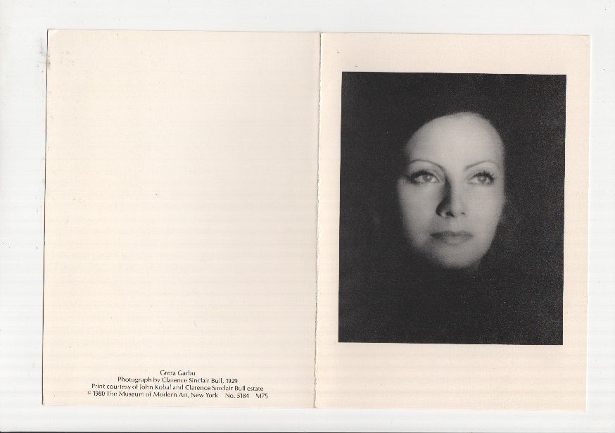 Foto-Postal: Hollywood Portraits: GRETA GARBO (Museum of Modern Art, New York)