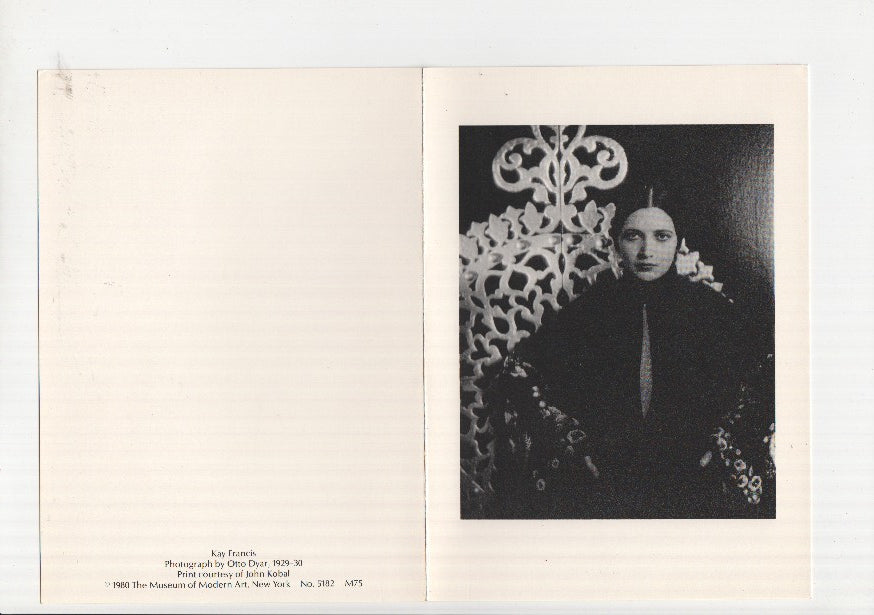 Foto-Postal: Hollywood Portraits: KAY FRANCIS (Museum of Modern Art, New York)
