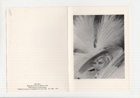 Foto-Postal: Hollywood Portraits: MAE WEST (Museum of Modern Art, New York)