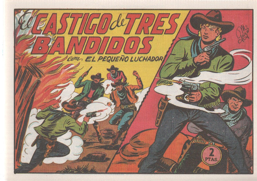 Facsimil: El Pequeño Luchador numero 123: El castigo de tres bandidos