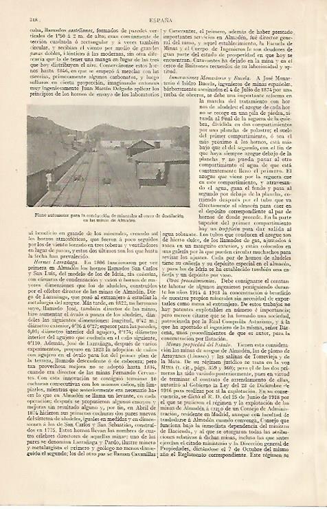 LAMINA ESPASA 10102: Minas de Almaden Ciudad Real