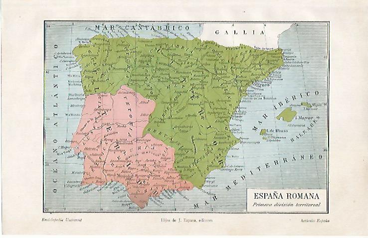 LAMINA ESPASA 10147: Mapa de España romana