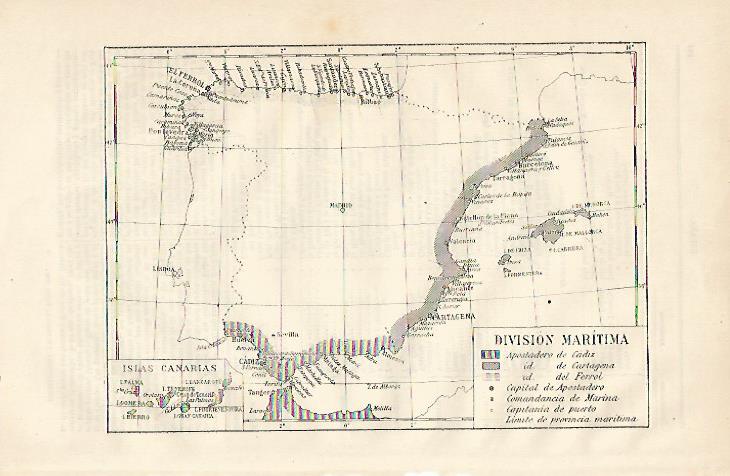LAMINA ESPASA 10202: Division maritima de España