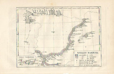 LAMINA ESPASA 10202: Division maritima de España