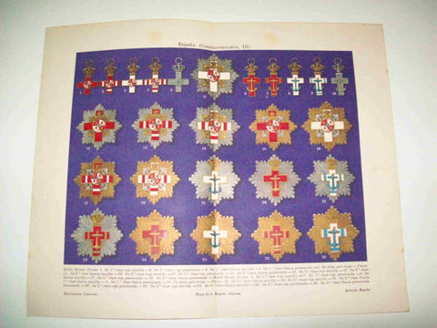LAMINA ESPASA 10223: Condecoraciones y cruces de España