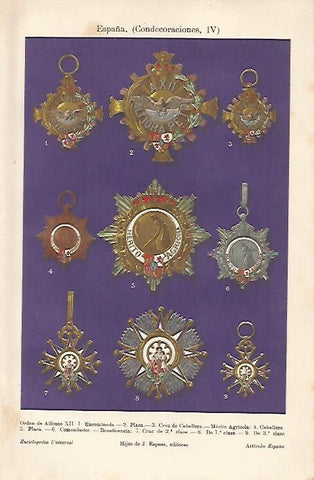 LAMINA ESPASA 10224: Condecoraciones de España IV