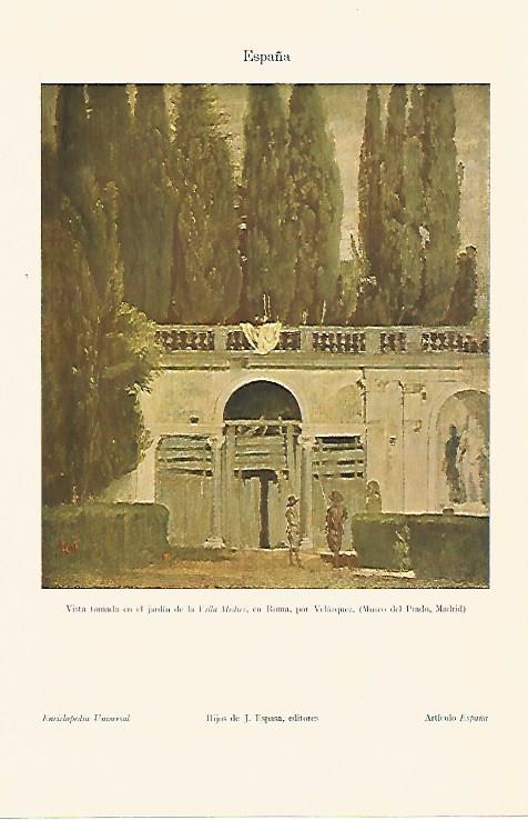 LAMINA ESPASA 10245: Villa Medici por Velazquez
