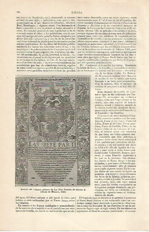 LAMINA ESPASA 10259: Portada de Las Siete Partidas de Alfonso X