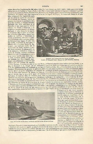 LAMINA ESPASA 10292: Entierro de Don Alvaro de Luna por E. Cano