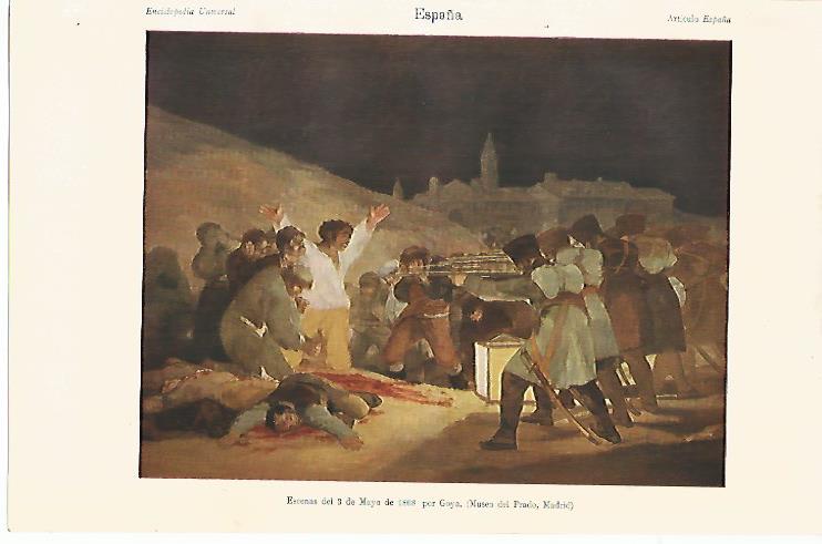 LAMINA ESPASA 10307: Los fusilamientos del 3 de mayo por Goya