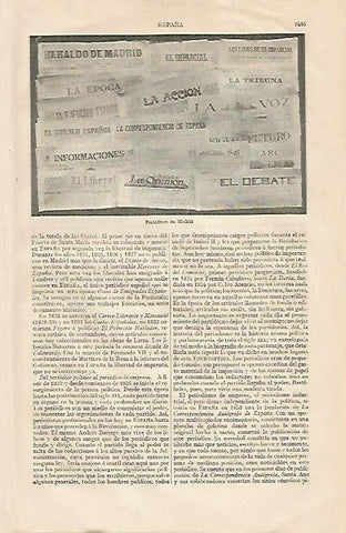 LAMINA ESPASA 10375: Periodicos de Madrid