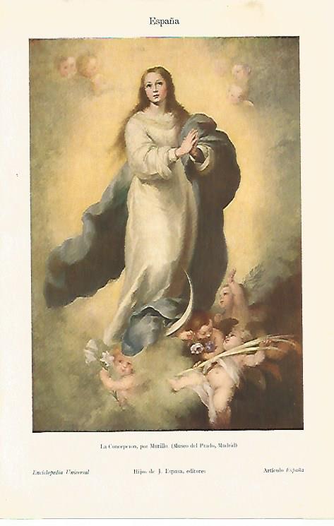 LAMINA ESPASA 10385: La Concepcion por Murillo