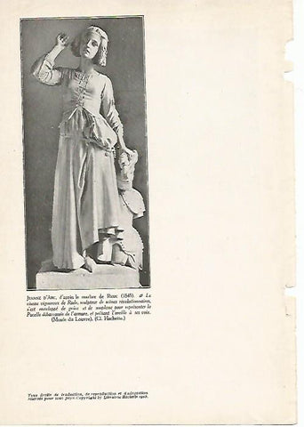 LAMINA 4484: Juana de Arco por Rude (1845)