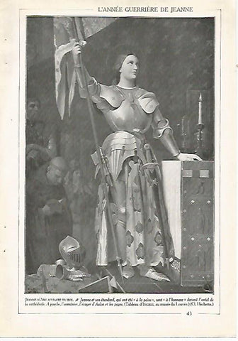 LAMINA 4504: Jeanne d Arc au sacre du roi de Ingres