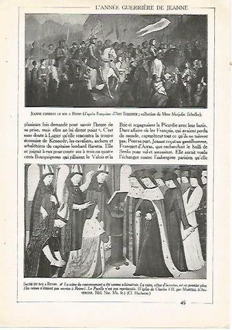 LAMINA 4505: Juana de Arco ante el rey en Reims
