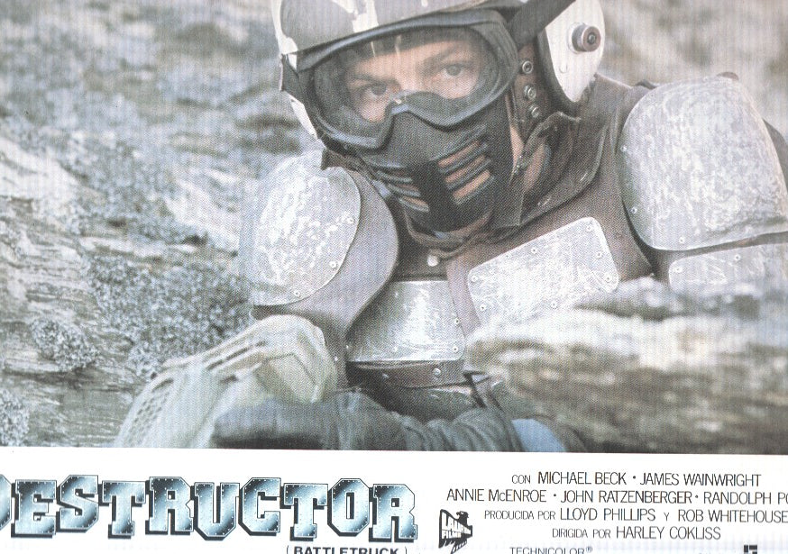 Caratula de cine: DESTRUCTOR / Battletruck, (numerado 02 en trasera)
