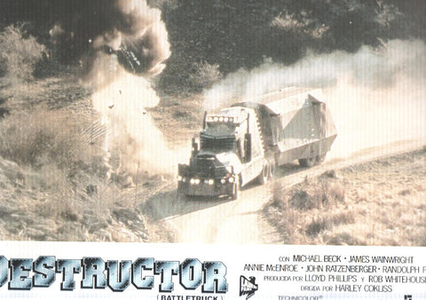 Caratula de cine: DESTRUCTOR / Battletruck, (numerado 05 en trasera)