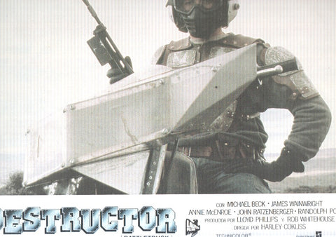 Caratula de cine: DESTRUCTOR / Battletruck, (numerado 06 en trasera)