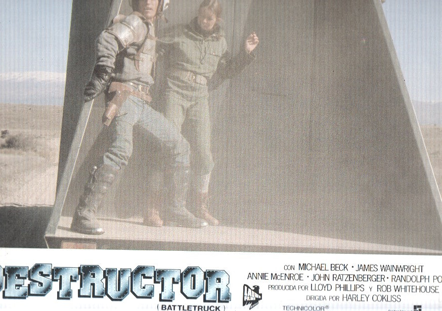 Caratula de cine: DESTRUCTOR / Battletruck, (numerado 12 en trasera)