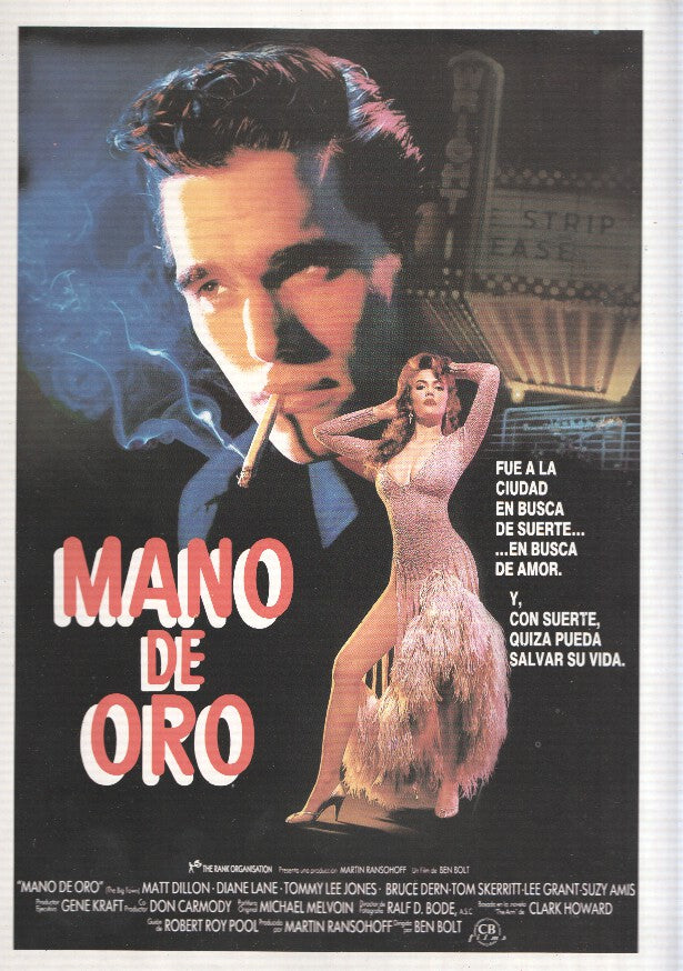 Caratula de cine: MANO DE ORO / The Big Town (numerado 07 en trasera)